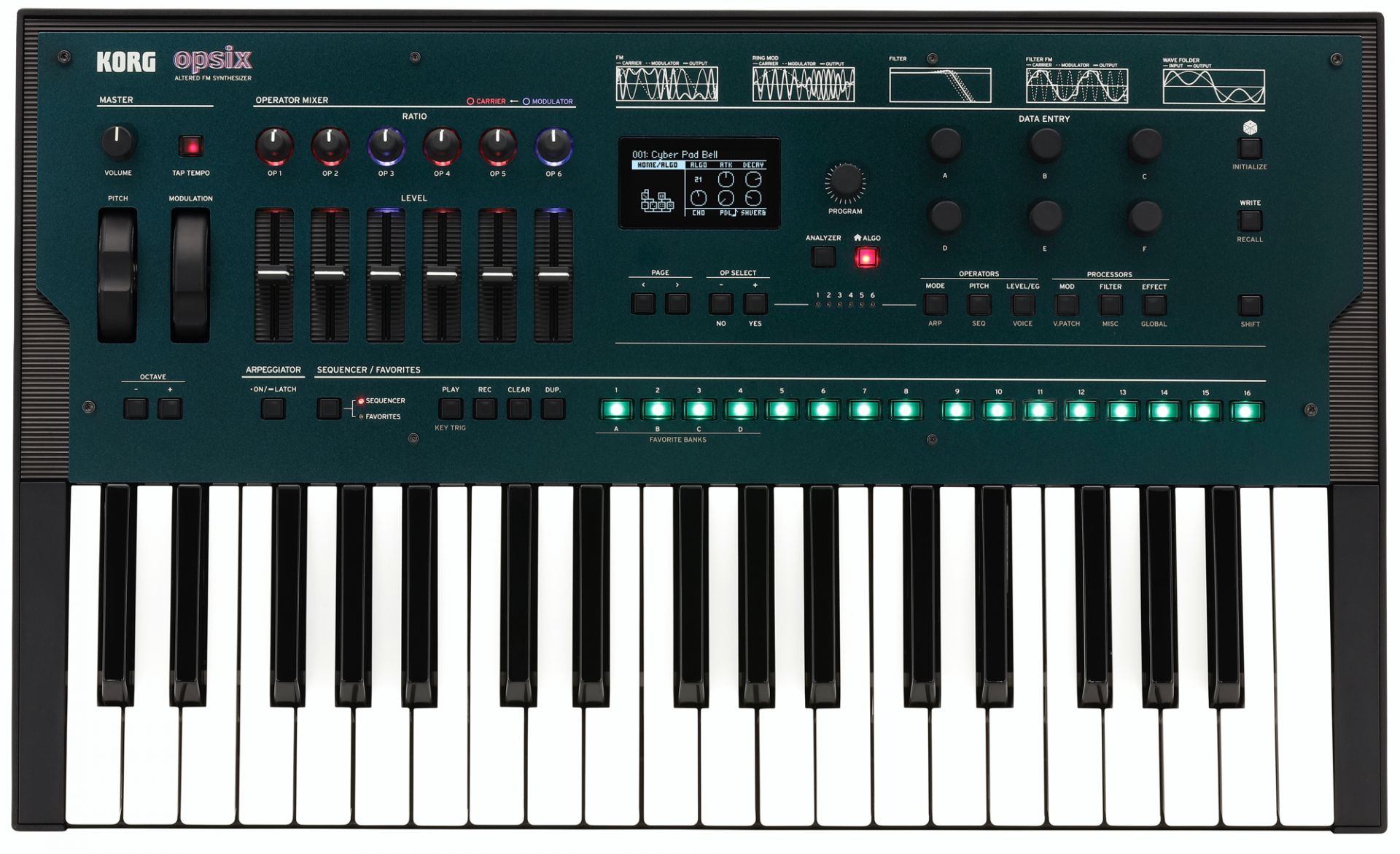 KORG opsix | 新次元のサウンドを生み出す6オペレーター搭載FM