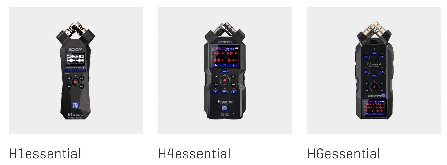 ZOOMから32bit float対応のハンディレコーダーH1 Essential/H4