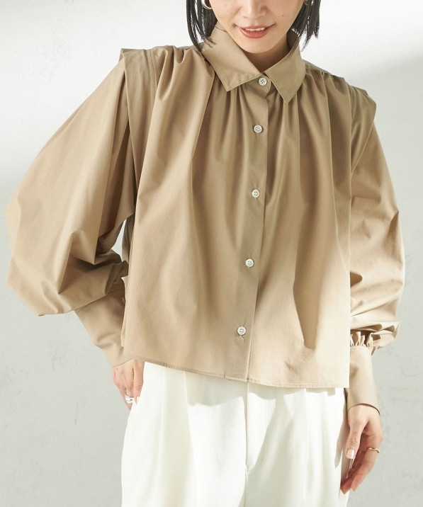 予約》堀田茜×SHIPS:〈接触冷感/撥水/洗濯機可能〉TEXBRID ギャザー