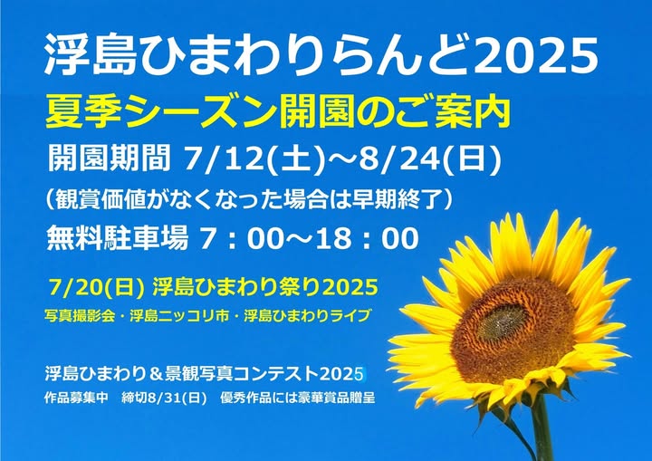 沼津市】「浮島ひまわりらんど2025」開園！ | しずおか農山村