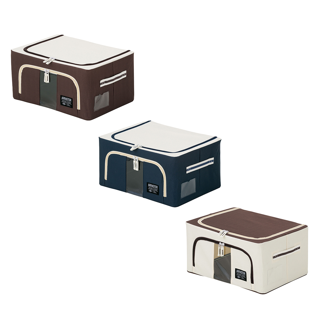 積み重ねできる 窓付収納ボックス 浅型24L: インテリア・家具・収納