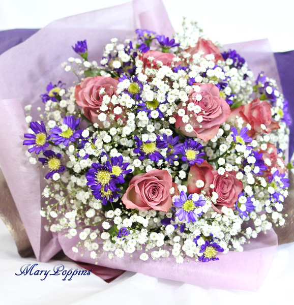 都忘れとバラの花束|フラワーギフトMaryPoppins