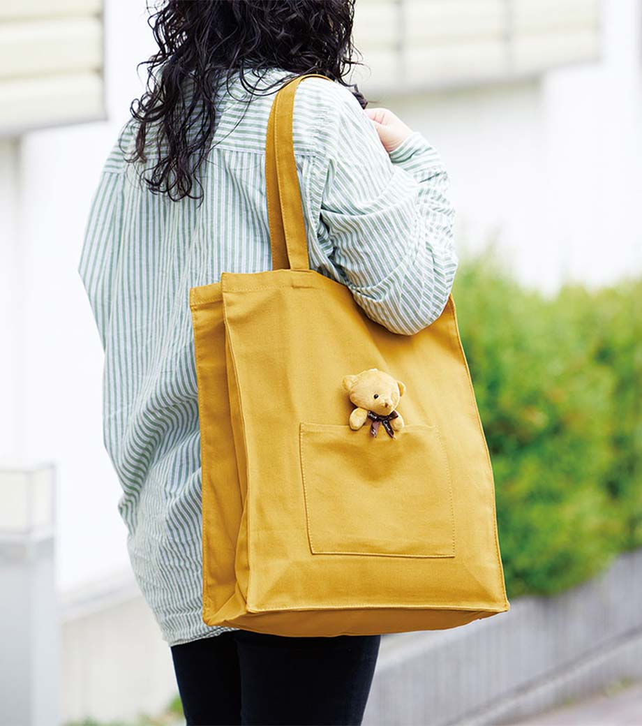 キャンバススクエアトート外ポケット付｜最安値￥677|ほしい！ノベルティ