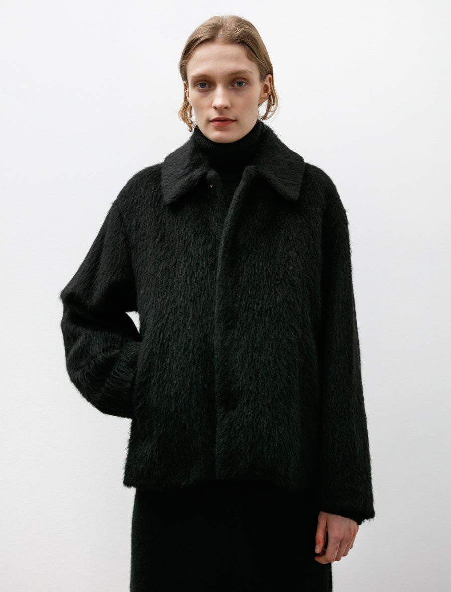 Comoli Camel Shaggy Blouson Black – Neighbour