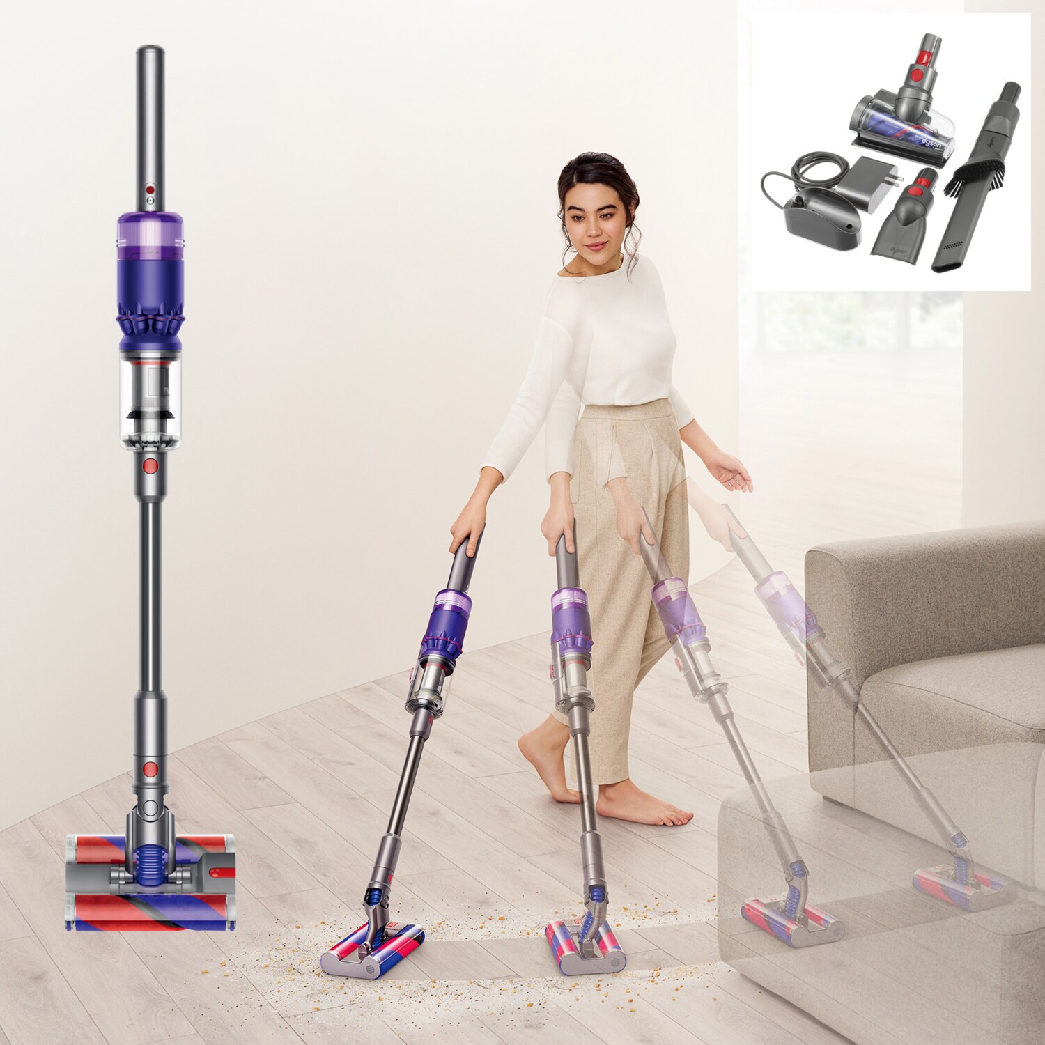 ダイソン パワフルで軽量な 全方向駆動 コードレスクリーナー オムニ