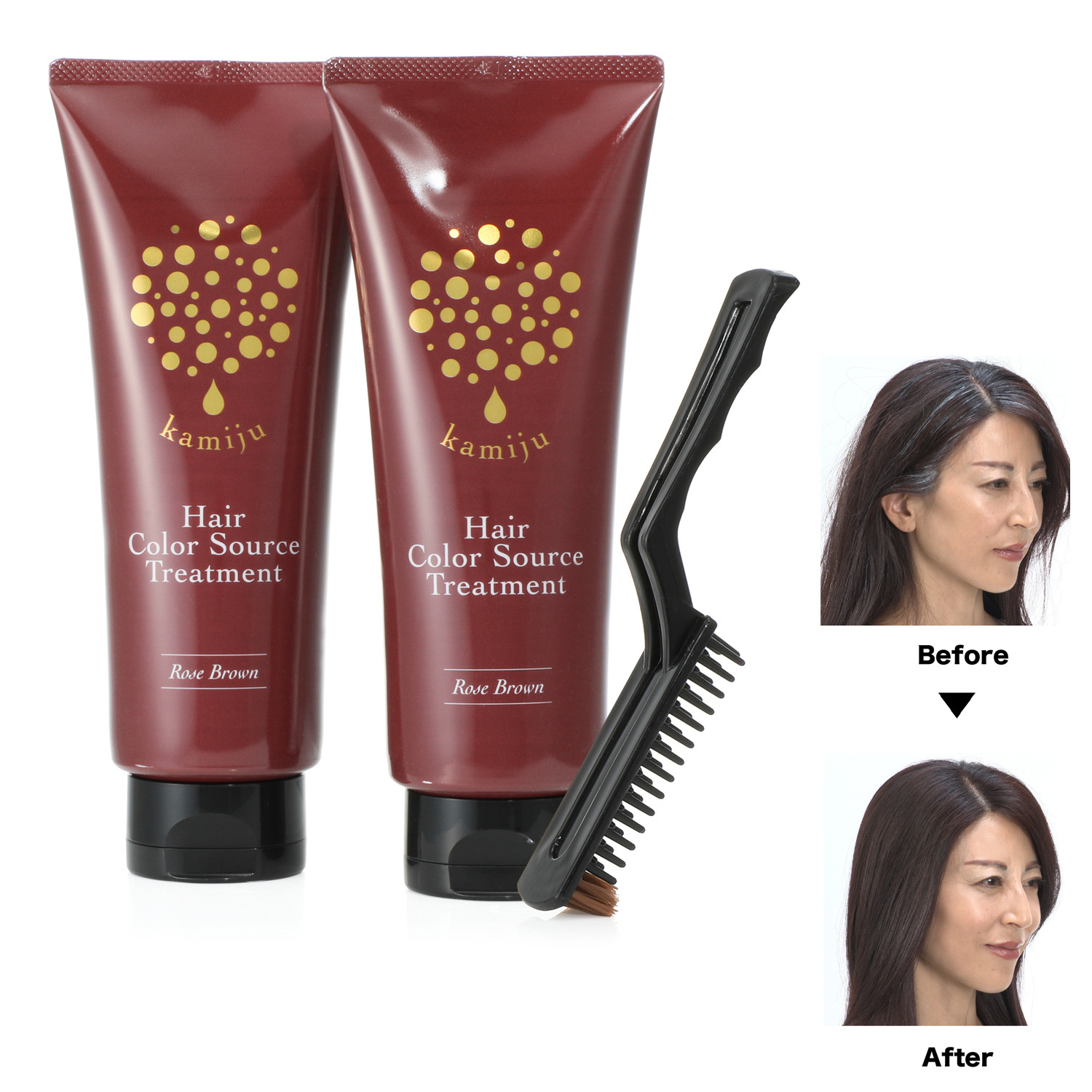 カミージュ 新発想！ 白髪を染めながら 髪を補修する ヘアカラーソース