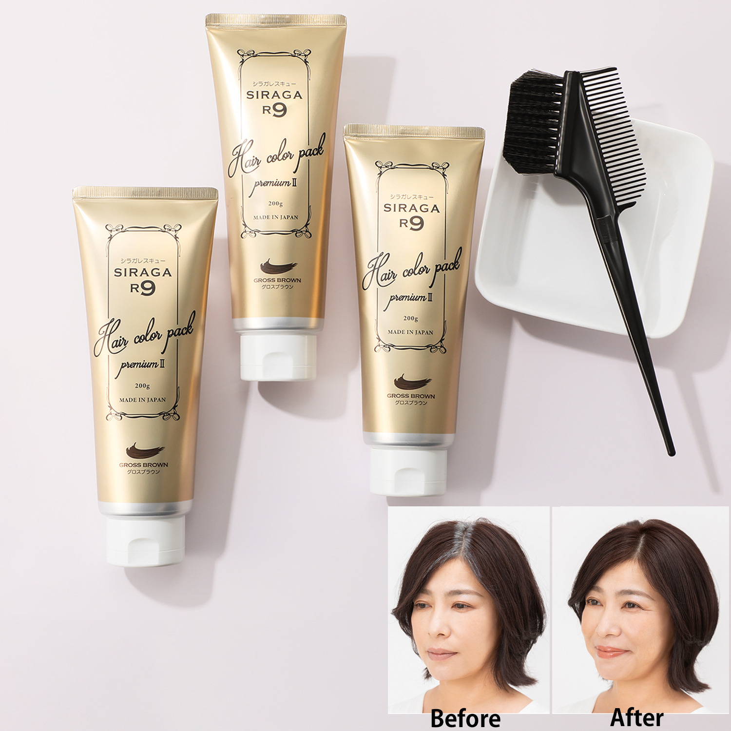 色持ち＆色づきを追求 シラガレスキュー ヘアカラーパック プレミアム