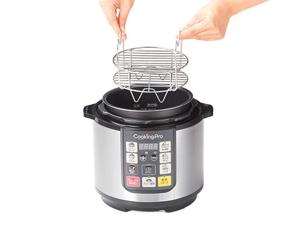 CookingPro 電気圧力鍋 保温調理ポット 2段蒸しラック ブレンダー 公式