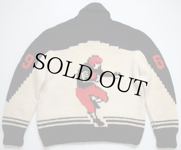 60s アメフト柄 ウール カウチンセーター - Sixpacjoe Web Shop