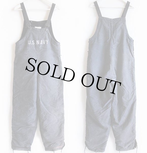 40s 米軍 U.S.NAVY N-1 デッキパンツ フックタイプ 紺 S