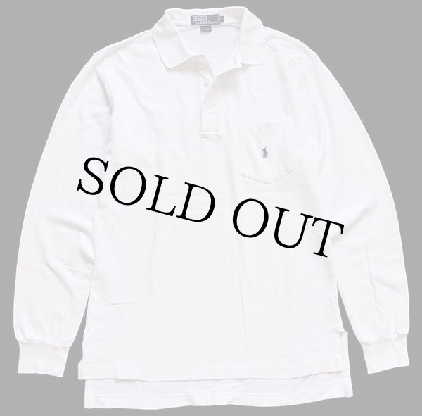 90s ポロ ラルフローレン ワンポイント ポケット付き コットン 鹿の子