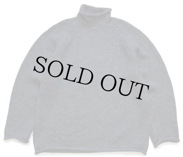 90s J.CREW ロールネック ウールニット セーター チャコールグレー S