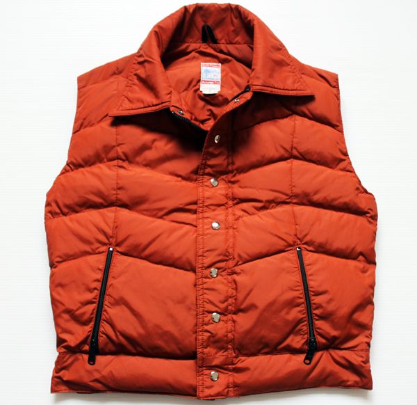 70s Frostline ダウンベスト オレンジ S - Sixpacjoe Web Shop
