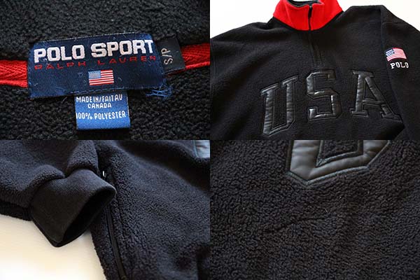 90s カナダ製 POLO SPORTポロ スポーツ ラルフローレン USA & 星条旗