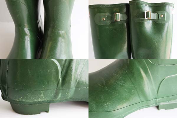 英国製 HUNTERハンター ラバー レインブーツ 緑 UK6☆スコットランド