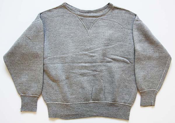 60s UNKNOWN 無地 前V スウェット グレー - Sixpacjoe Web Shop