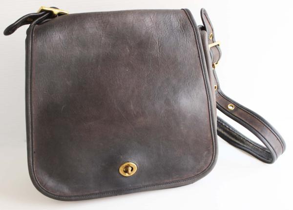 70s USA製 COACH オールド コーチ レザーショルダーバッグ 黒☆6906