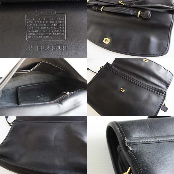 USA製 COACH オールド コーチ 2WAY レザー ブリーフケース 黒☆5265
