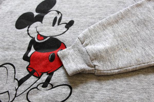 80s USA製 Disneyディズニー ミッキー マウス スウェット 杢グレー XL
