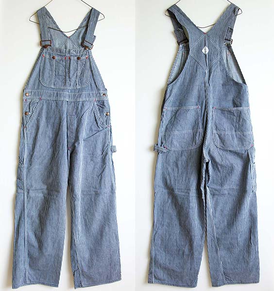 70s BIGMACビッグマック ヒッコリー ストライプ オーバーオール