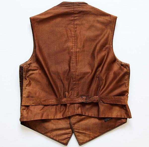 40s クジャク柄 シンチバック ベスト☆ジレ アンティーク - Sixpacjoe