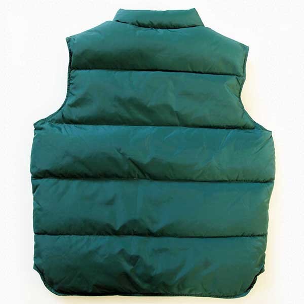80s USA製 Woolrichウールリッチ ナイロン ダウンベスト 緑 L