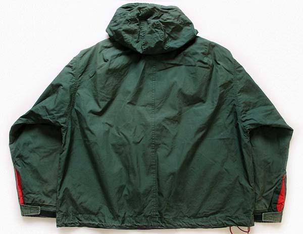 90s ポロ ラルフローレン POLO HI TECHパッチ付き コットンパーカー 緑