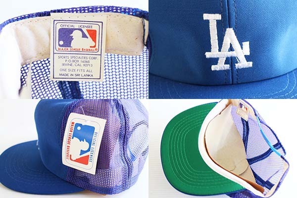 デッドストック☆80s MLB ロサンゼルス ドジャース LA 刺繍