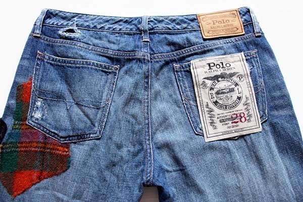 新品☆ポロ ラルフローレン ASTOR BOYFRIEND パッチワーク デニム