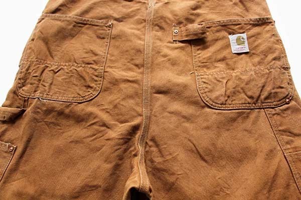 70s carharttカーハート 山ポケ ダック地 ダブルニー オーバーオール