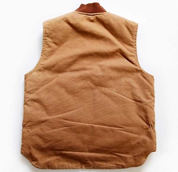 90s carharttカーハート キルティングライナー ダックベスト 茶 L