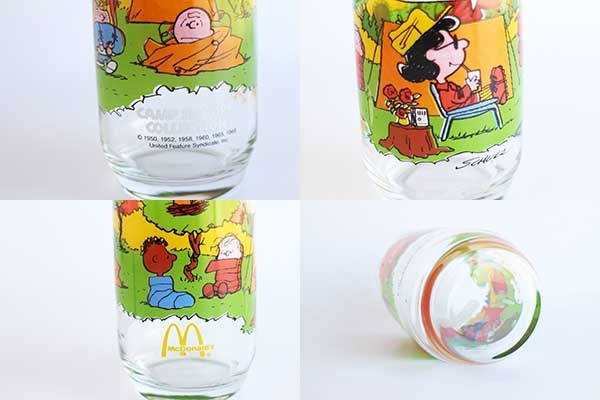 70s McDonald'sマクドナルド キャンプ スヌーピー テント グラス