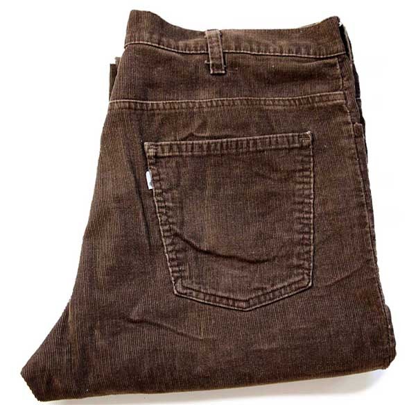 70s USA製 Levi'sリーバイス 646 コーデュロイパンツ 焦げ茶 w38