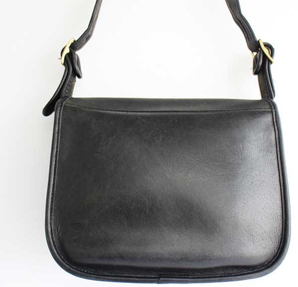 70s USA製 COACH オールド コーチ レザー ショルダーバッグ 黒☆2741