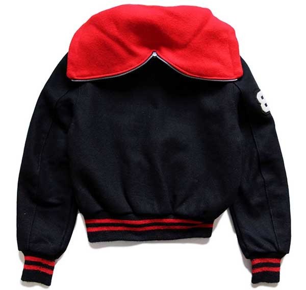 80s DeLONGデロング パッチ付き セーラーカラー メルトン ウール