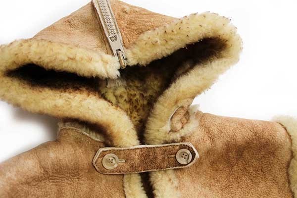 70s UNKNOWN シープスキン リアル ムートンベスト パーカー 10