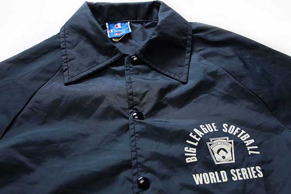 90s USA製 Championチャンピオン BIGLEAGUE SOFTBALL WORLD SERIES