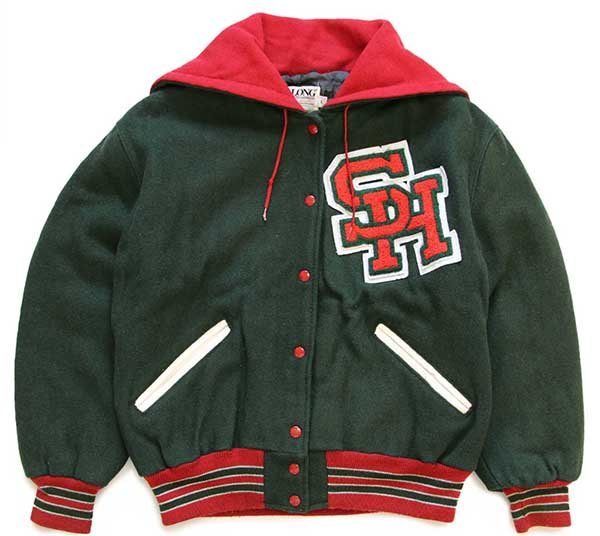 90s DeLONGデロング パッチ付き セーラーカラー メルトン ウール