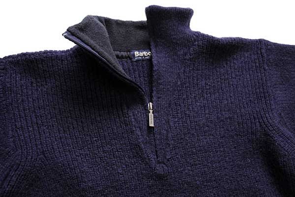 00s スコットランド製 Barbourバブアー ハイネック ハーフジップ
