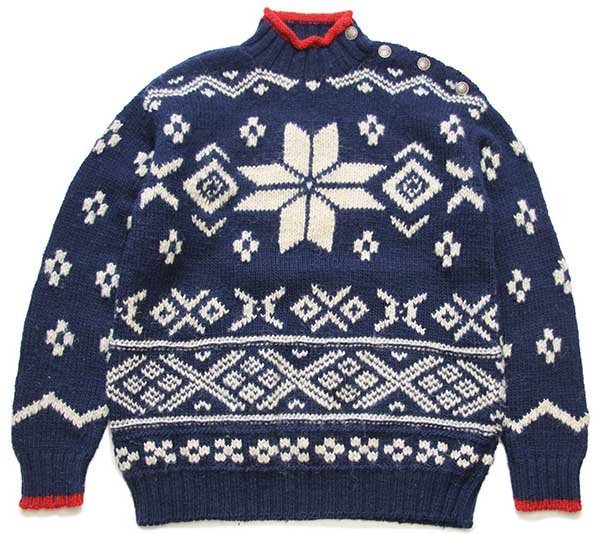 90s POLO SPORTポロ スポーツ ラルフローレン モックネック 雪柄