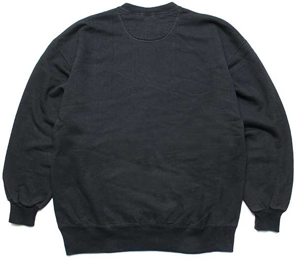 90s USA製 JERZEES American Active Wear ロゴ刺繍 スウェット 黒 XL