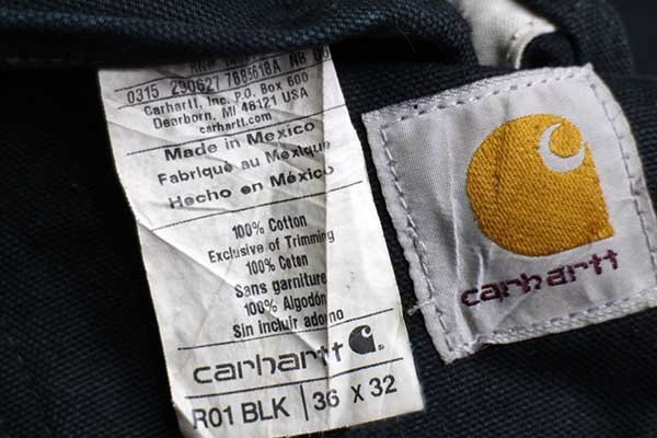 メキシコ製 carharttカーハート ダック地 ダブルニー オーバーオール