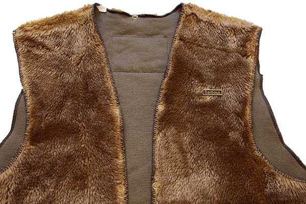 90s 英国製 Barbourバブアー A297 ピンズ付き パイルライナー ボア