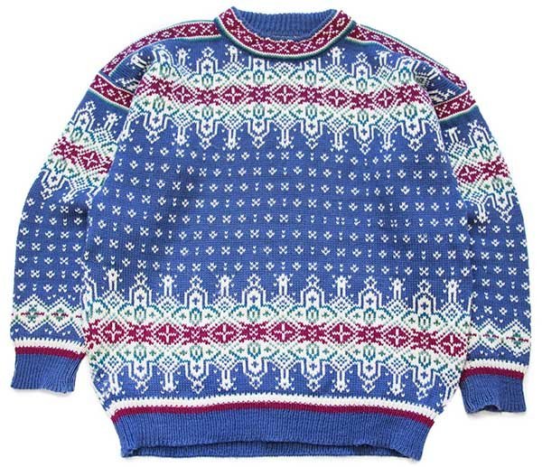 90s ノルウェー製 DALE OF NORWAY ノルディック柄 ウールニット