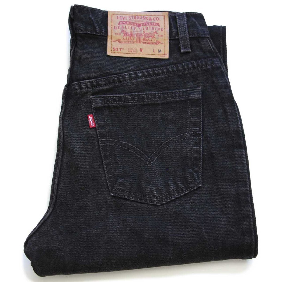 90s USA製 Levi'sリーバイス 517 ブラック デニムパンツ 7 JR.M