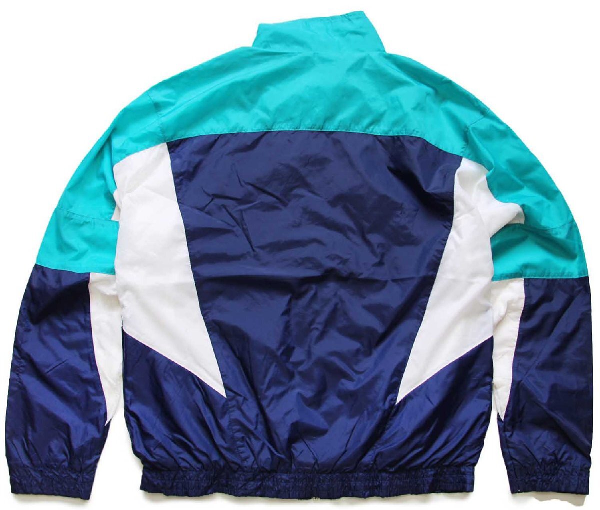 90s NIKEナイキ ロゴ刺繍 マルチカラー 切り替え ナイロンジャケット M