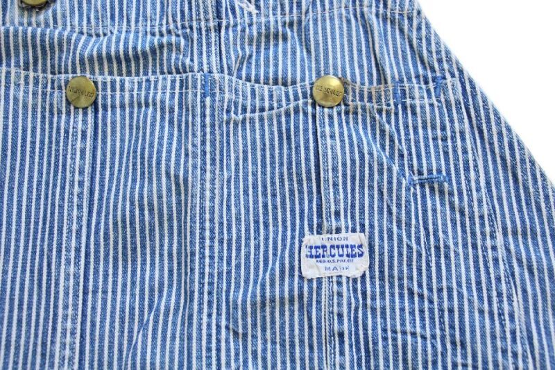 40s USA製 HERCULESヘラクレス ヒッコリー ストライプ オーバーオール