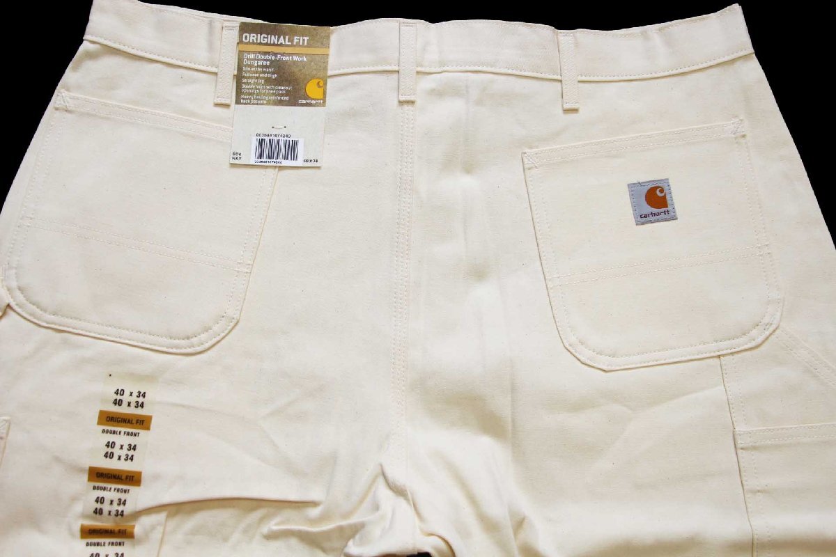 デッドストック☆USA製 carharttカーハート ダブルニー コットン