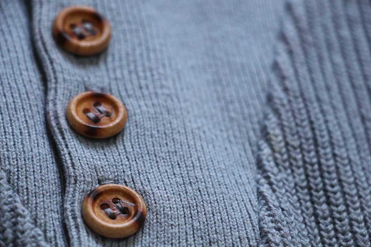 90s USA製 LANDS'ENDランズエンド 5ボタン ヘンリーネック コットン