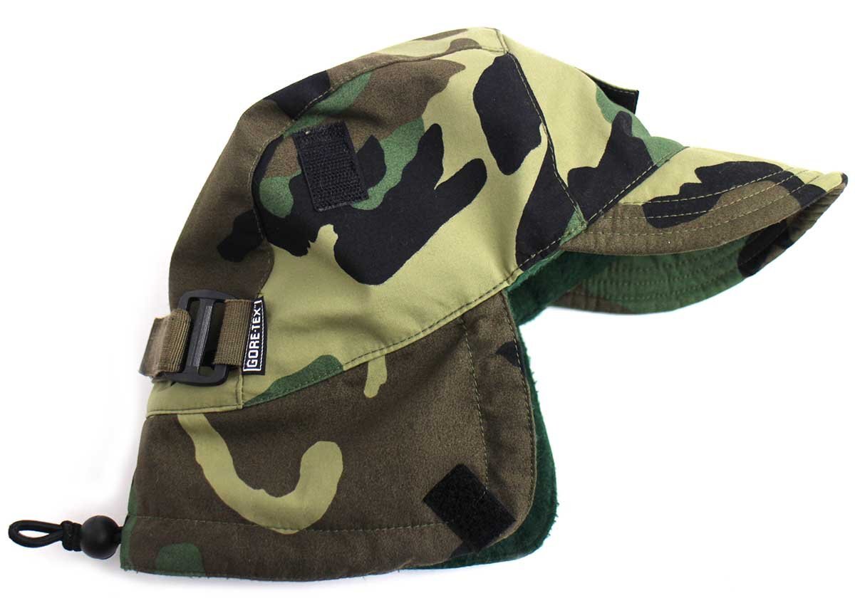 90s イタリア軍 ウッドランドカモ フリースライナー 耳当て付き GORE